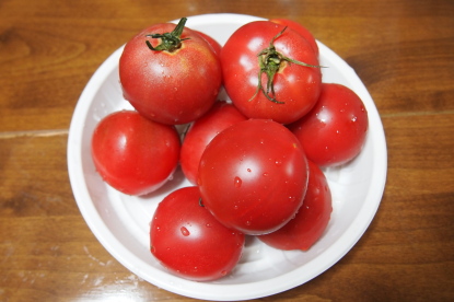 熟れ熟れの完熟トマト